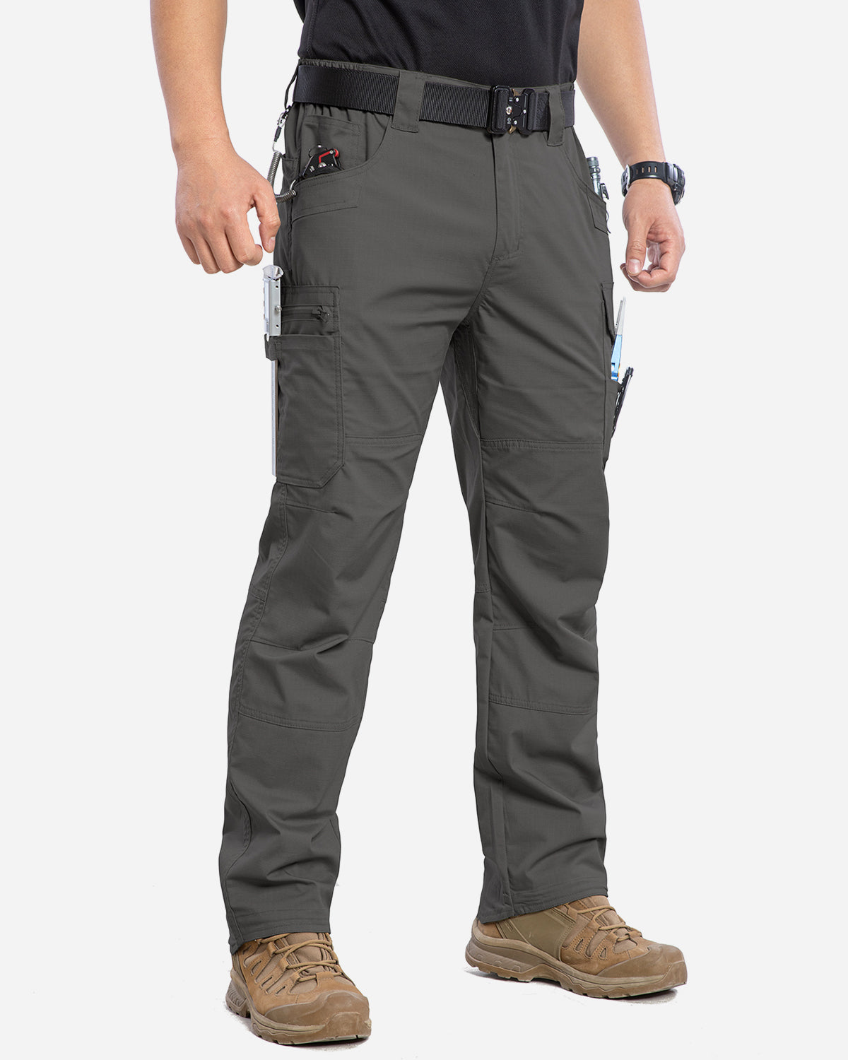 Men's Stretch Ripstop Work Pants - 12 Pockets