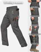 Men's Stretch Ripstop Work Pants - 12 Pockets