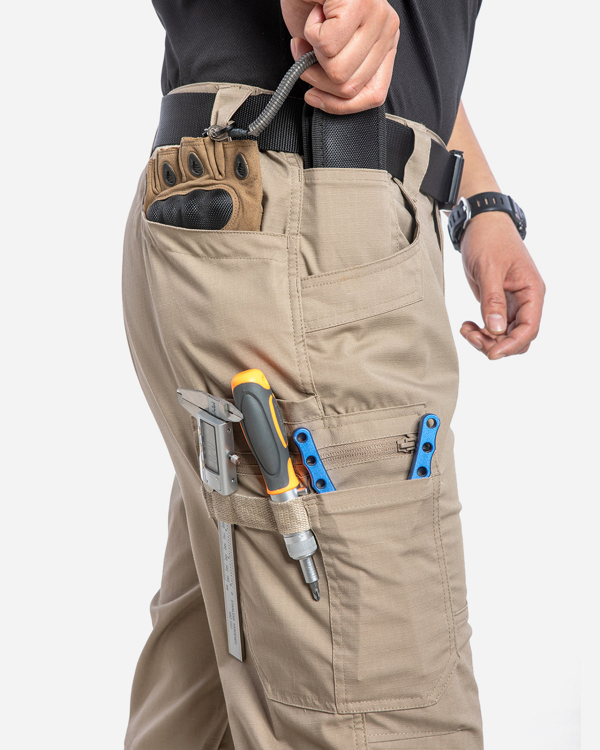 Men's Stretch Ripstop Work Pants - 12 Pockets